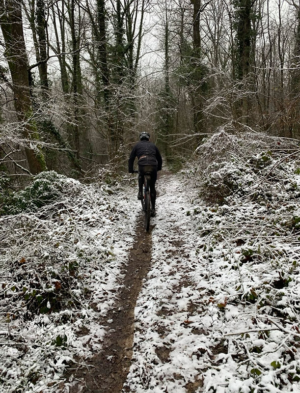 Edouard Kinziger vtt neige hiver seine et marne