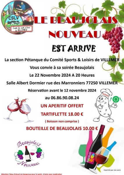 Soirée Beaujolais Nouveau