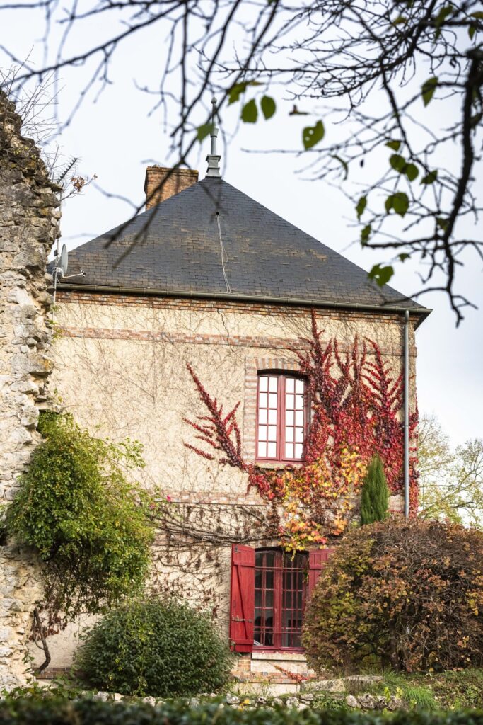 demeure belles maison lierre rouge grimpant village de caractere Egreville Chateau seine et marne cred SMA cbadet