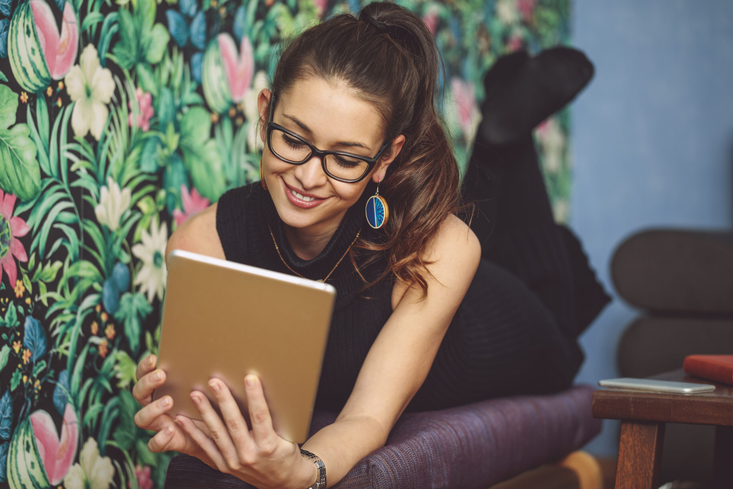 Young woman at home