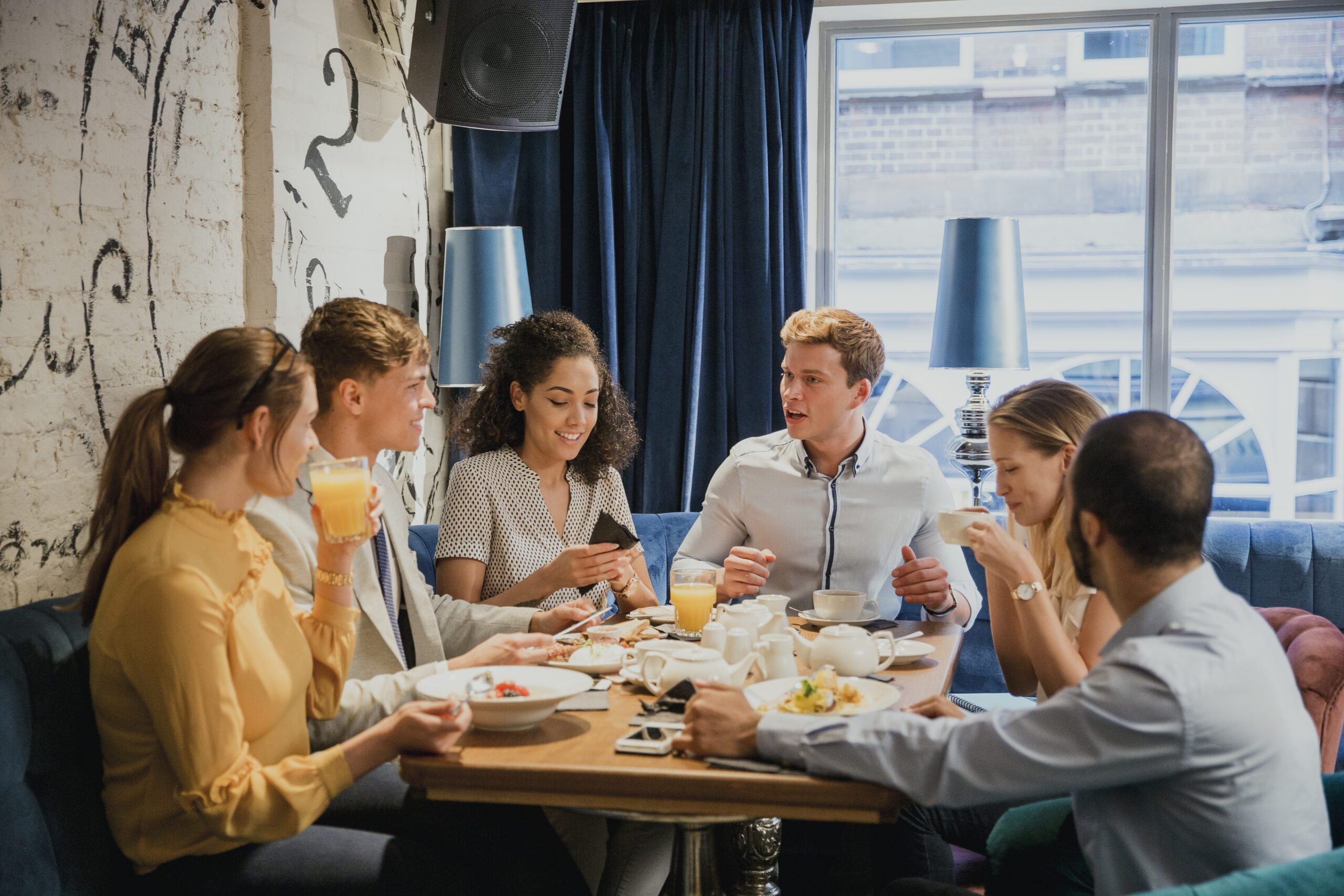 Friends Enjoying Breakfast Together